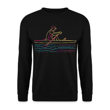 Rudern Steamwave - Unisex Pullover - Schwarz - Vorne - Alina (178cm) & Michal (187cm)