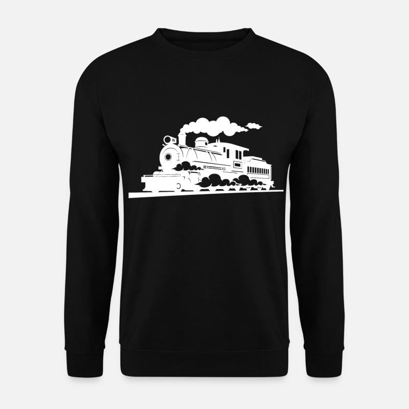 Dampflokomotive Grafik - Unisex Pullover - Schwarz