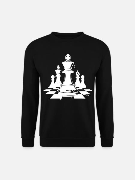 Chess Pieces Drawing - Unisex Sweatshirt - black
