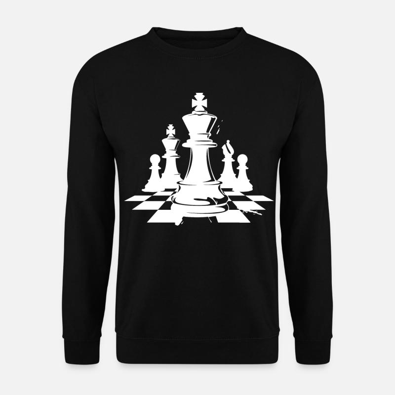 Chess Pieces Drawing - Unisex Sweatshirt - black