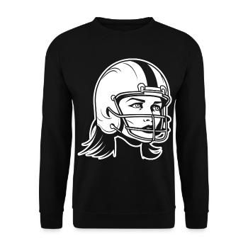 Joueur de football américain - Sweat-shirt Unisexe - noir - Devant - Alina (178cm) & Michal (187cm)