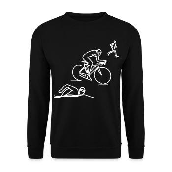 Natation Cyclisme Course à pied - Sweat-shirt Unisexe - noir - Devant - Alina (178cm) & Michal (187cm)