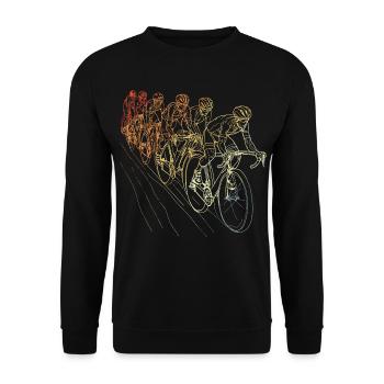 Cyclist Sketch Vintage - Unisex Sweatshirt - black - Front - Alina (178cm) & Michal (187cm)