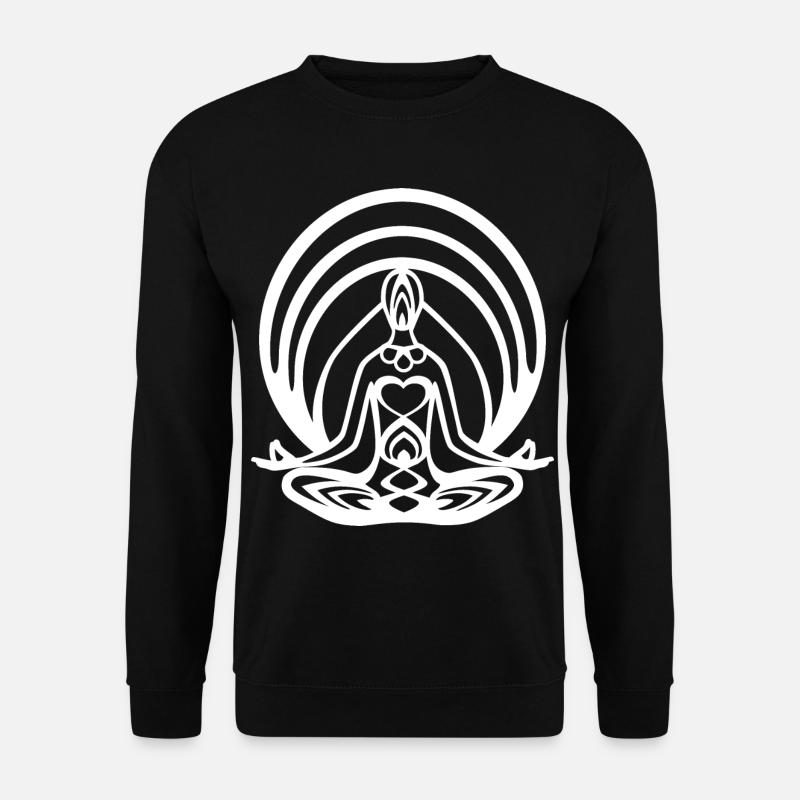 Meditation Lotussitz Chakra - Unisex Pullover - Schwarz