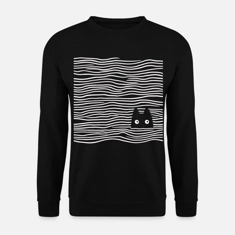 Katze im Meer - Unisex Pullover - Schwarz