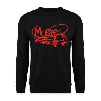 Music in the skin (red) - Unisex Sweatshirt - black - Front - Alina (178cm) & Michal (187cm)
