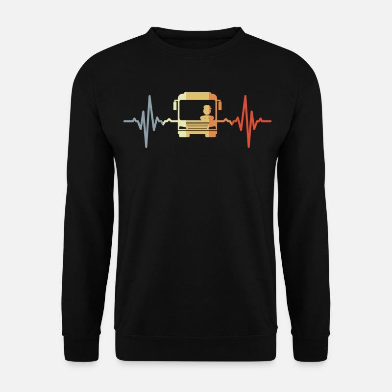 Herzklopfen Busfahrer - Unisex Pullover - Schwarz