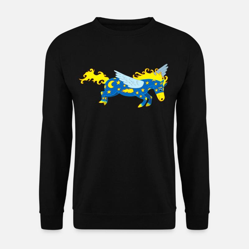 Pegasus-Pferd - Unisex Pullover - Schwarz