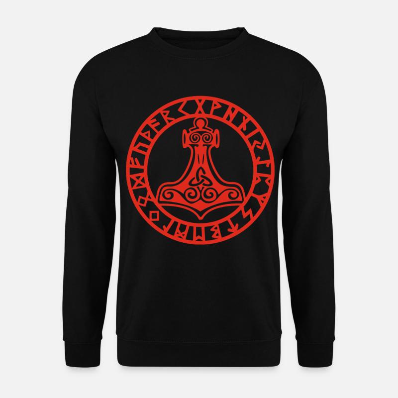 Red Viking hammer - Unisex Sweatshirt - black