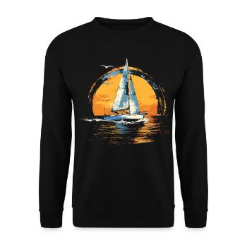 Sail - Unisex Sweatshirt - black - Front - Alina (178cm) & Michal (187cm)