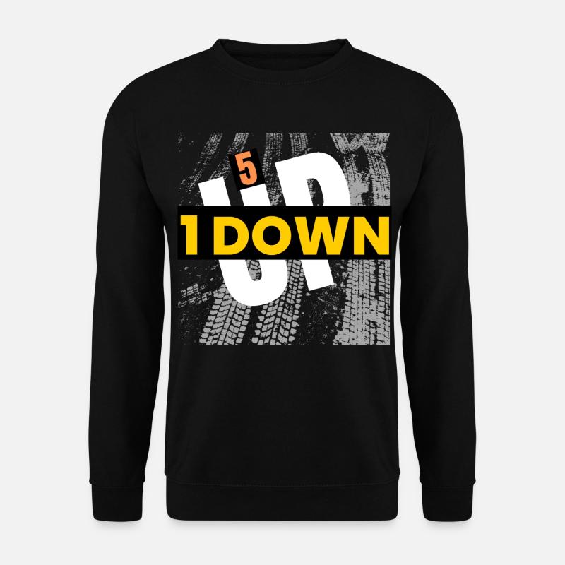 1 runter 5 hoch - Unisex Pullover - Schwarz