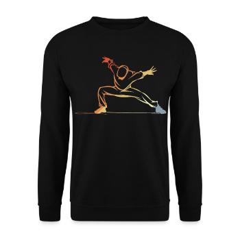 B-Boy Skizze - Unisex Pullover - Schwarz - Vorne - Alina (178cm) & Michal (187cm)
