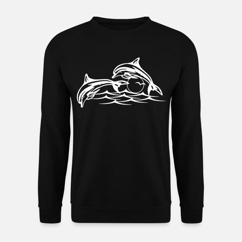White dolphins - Unisex Sweatshirt - black