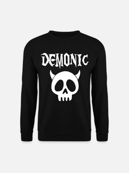 White Demonic Skull - Unisex Sweatshirt - black