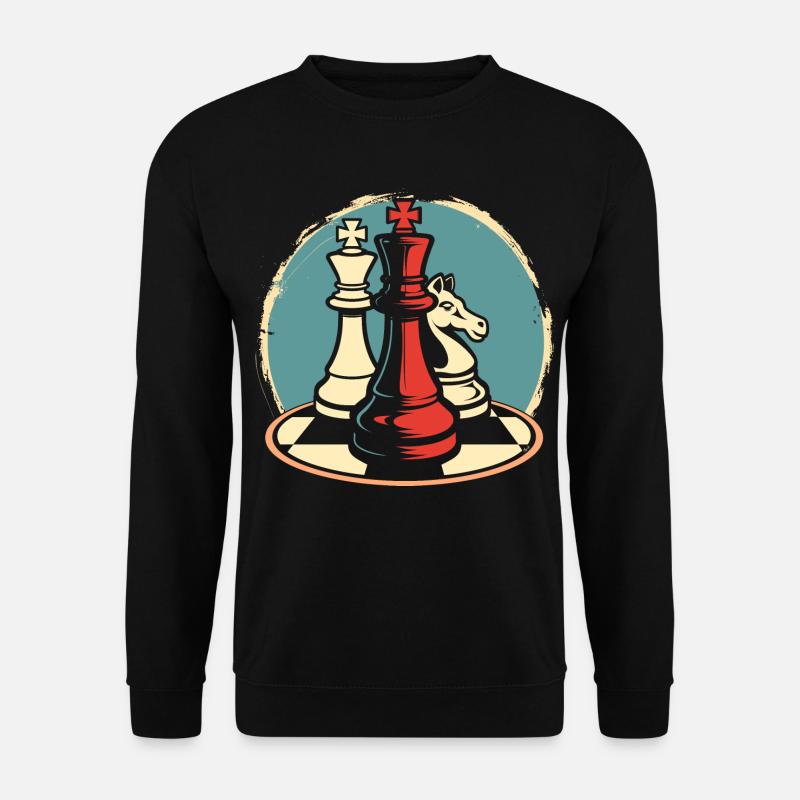 Graphiques de pièces d’échecs - Sweat-shirt Unisexe - noir