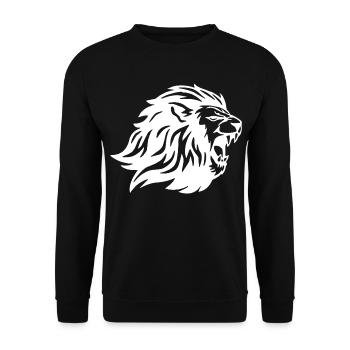 The King of the Animals (white) - Unisex Sweatshirt - black - Front - Alina (178cm) & Michal (187cm)