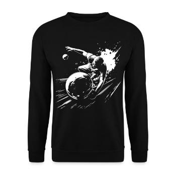 Graphiques de bowling - Sweat-shirt Unisexe - noir - Devant - Alina (178cm) & Michal (187cm)