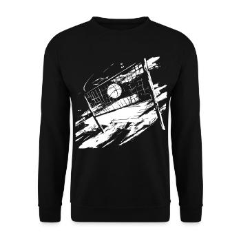 Volleyball Sketch - Unisex Sweatshirt - black - Front - Alina (178cm) & Michal (187cm)
