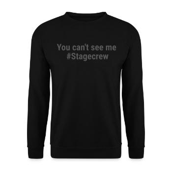 You can't see me Stagecrew Gray - Unisex Sweatshirt - black - Front - Alina (178cm) & Michal (187cm)