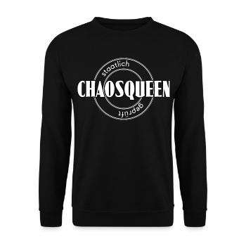 Chaosqueen - Unisex Pullover - Schwarz - Vorne - Alina (178cm) & Michal (187cm)