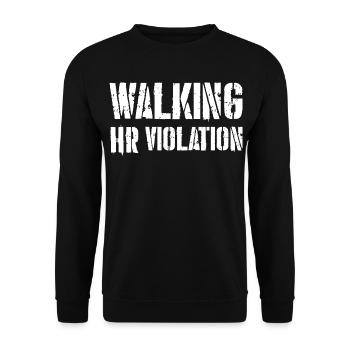 Violation des RH de la marche - Sweat-shirt Unisexe - noir - Devant - Alina (178cm) & Michal (187cm)