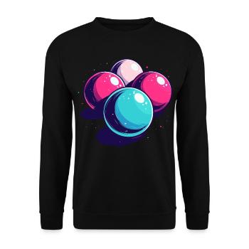 Billiard balls - Unisex Sweatshirt - black - Front - Alina (178cm) & Michal (187cm)