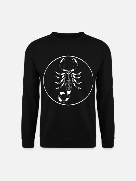 Skorpion Sternzeichen (weiß) - Unisex Pullover - Schwarz