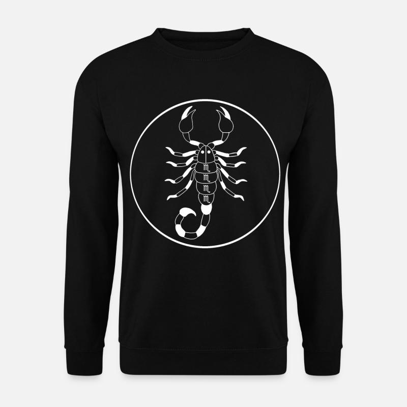 Skorpion Sternzeichen (weiß) - Unisex Pullover - Schwarz