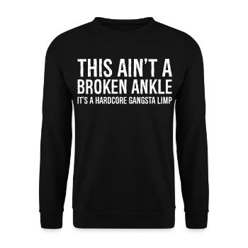 Drôle de blessure à la cheville cassée - Sweat-shirt Unisexe - noir - Devant - Alina (178cm) & Michal (187cm)