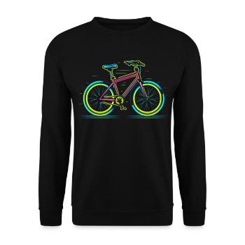 Road Bike Retrowave - Unisex Sweatshirt - black - Front - Alina (178cm) & Michal (187cm)