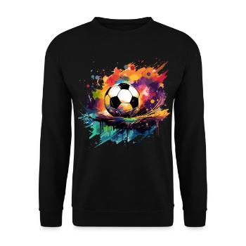Football Graffiti - Unisex Sweatshirt - black - Front - Alina (178cm) & Michal (187cm)