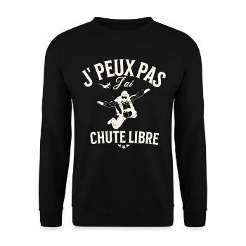 Humour Liberté Parachutiste Illustration - Sweat-shirt Unisexe - noir - Devant - Alina (178cm) & Michal (187cm)