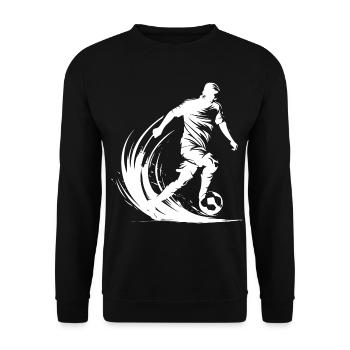 Graphique de joueur de football - Sweat-shirt Unisexe - noir - Devant - Alina (178cm) & Michal (187cm)