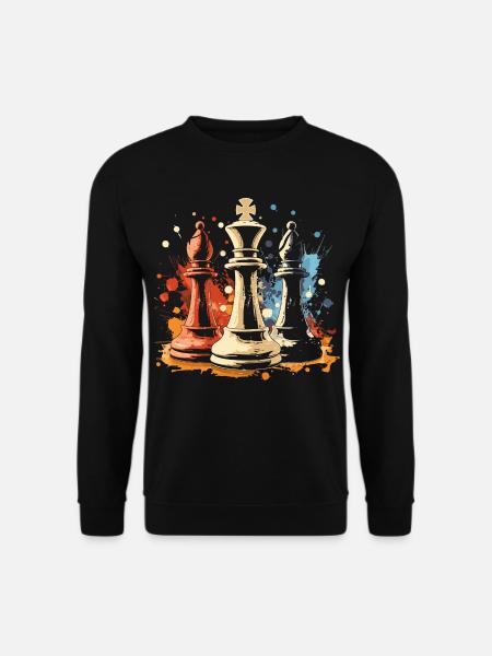 Chess Bishop and King Graffiti - Unisex Sweatshirt - black
