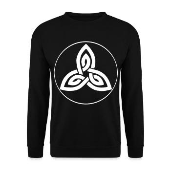 Fleur celte blanche - Sweat-shirt Unisexe - noir - Devant - Alina (178cm) & Michal (187cm)