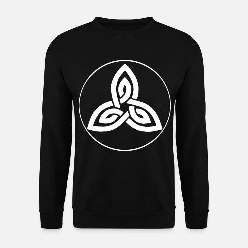 Fleur celte blanche - Sweat-shirt Unisexe - noir