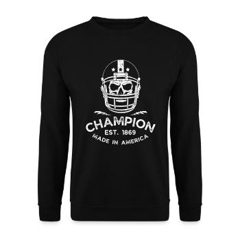 Skull Champion Football - Unisex Sweatshirt - black - Front - Alina (178cm) & Michal (187cm)