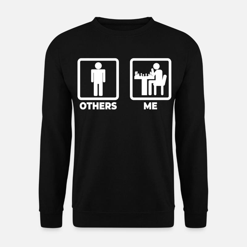 Schach Strichmännchen - Unisex Pullover - Schwarz