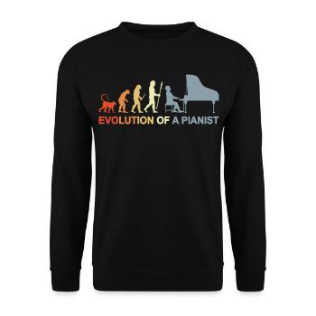Évolution du piano - Sweat-shirt Unisexe - noir - Devant - Alina (178cm) & Michal (187cm)