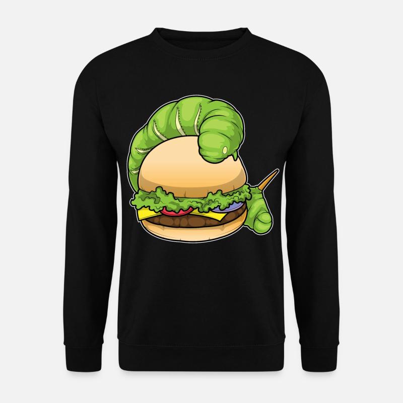 Raupe Cheeseburger - Unisex Pullover - Schwarz