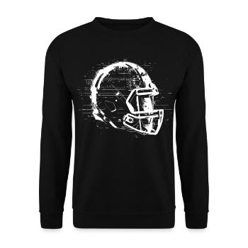 American Football Helm - Unisex Pullover - Schwarz - Vorne - Alina (178cm) & Michal (187cm)