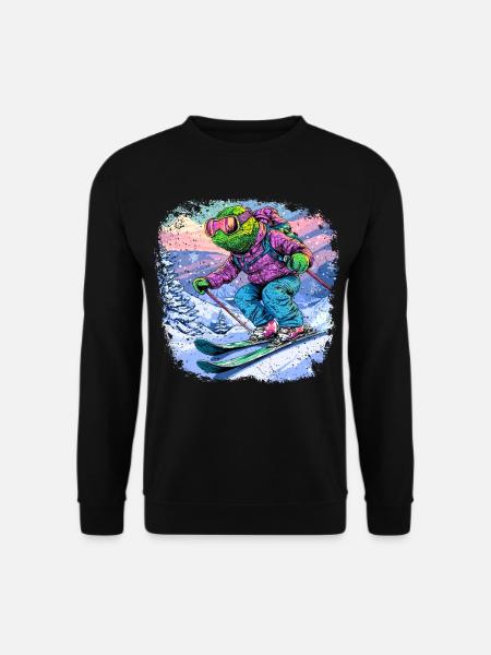 Chameleon Skier / Skier Chameleon - Unisex Sweatshirt - black