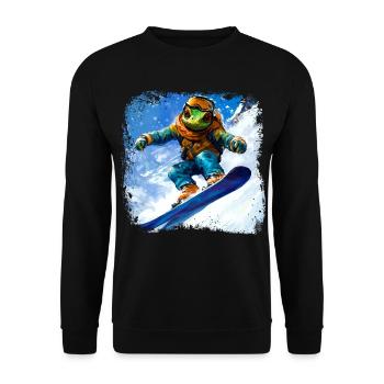 Snowboard Caméléon - Sweat-shirt Unisexe - noir - Devant - Alina (178cm) & Michal (187cm)