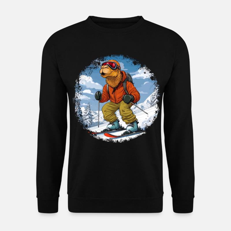 Kamel Skifahrer - Unisex Pullover - Schwarz