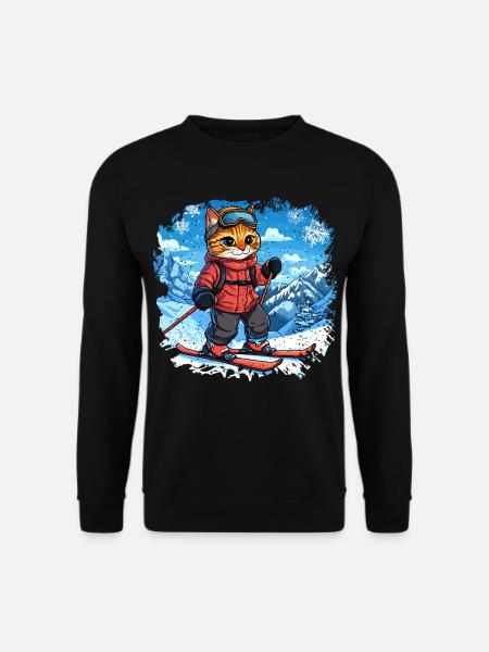 Chats de ski - Sweat-shirt Unisexe - noir