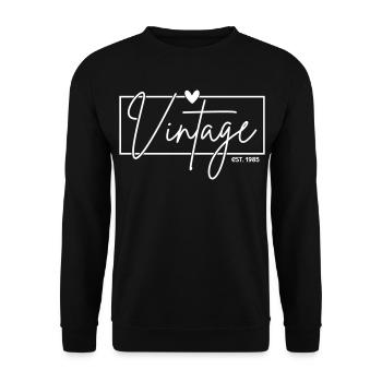 Vintage Est. 1985 - Unisex Sweatshirt - black - Front - Alina (178cm) & Michal (187cm)