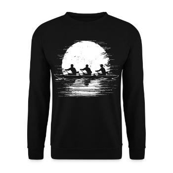 Ruderteam Skizze - Unisex Pullover - Schwarz - Vorne - Alina (178cm) & Michal (187cm)