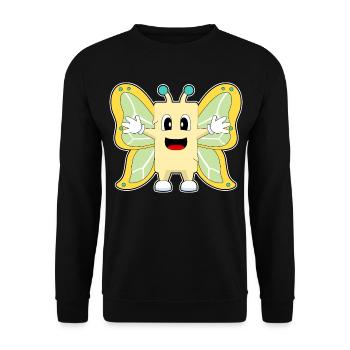 Beurre de papillon - Sweat-shirt Unisexe - noir - Devant - Alina (178cm) & Michal (187cm)