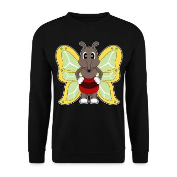 Moustique papillon - Sweat-shirt Unisexe - noir - Devant - Alina (178cm) & Michal (187cm)