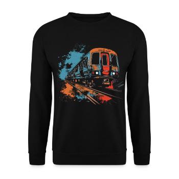 Chemin de fer - Sweat-shirt Unisexe - noir - Devant - Alina (178cm) & Michal (187cm)